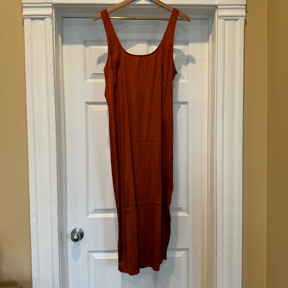 NWOT Abercrombie and Fitch Satin Slip Midi Dress